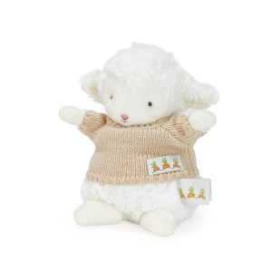 Wee Kiddo the Lamb with Tan Sweater- White